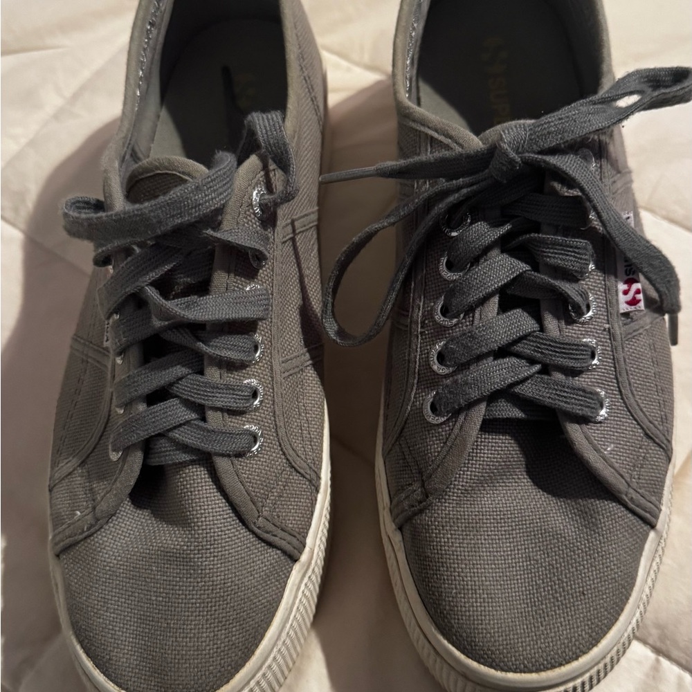 Superga Gray Canvas Women's Sneakers
